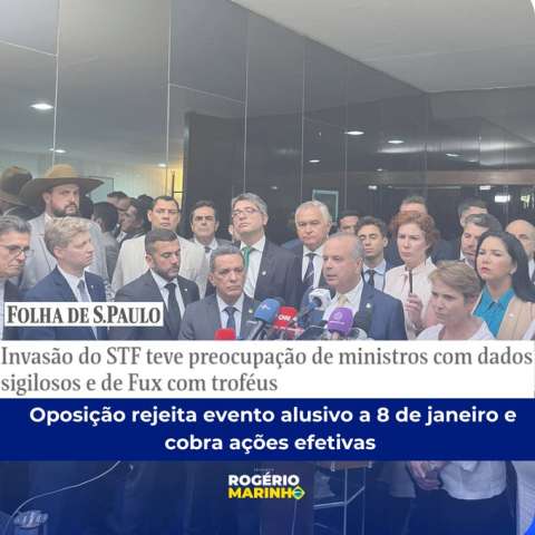Rogério Marinho e grupo de senadores anunciam boicote a evento de 8 de janeiro