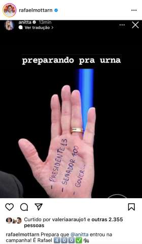 Rafael Motta com Lula e sem Fátima