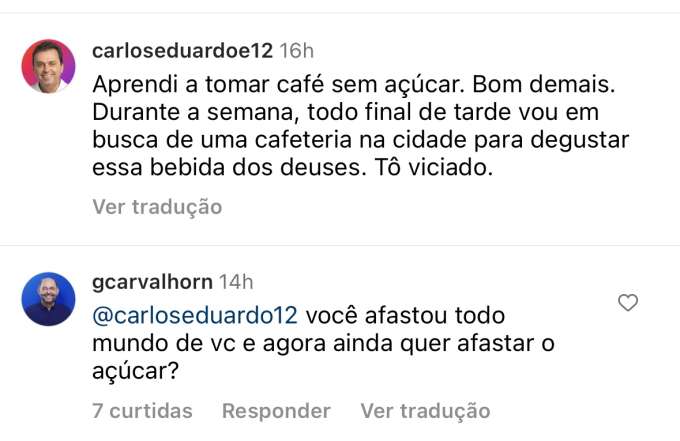 Gustavo Carvalho faz gozação com Carlos Eduardo