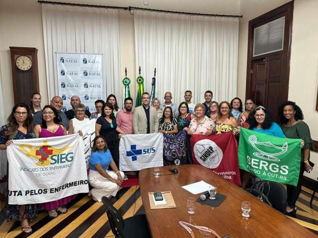 Prefeito interino Eriko Jácome recebe presidentes dos Sindicatos de Enfermeiros de todo Brasil e demonstra apoio à categoria