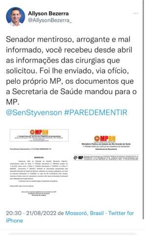 Prefeito de Mossoró detona Styvenson: 