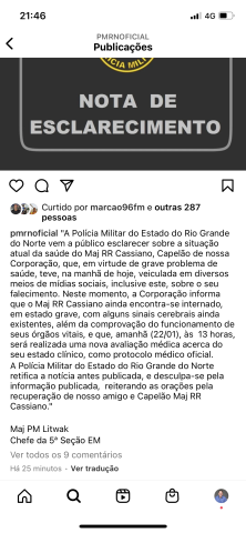 Loucura: Padre que teve morte cerebral em Natal está vivo; a Polícia Militar e a Arquidiocese irresponsavelmente divulgaram a informação errada
