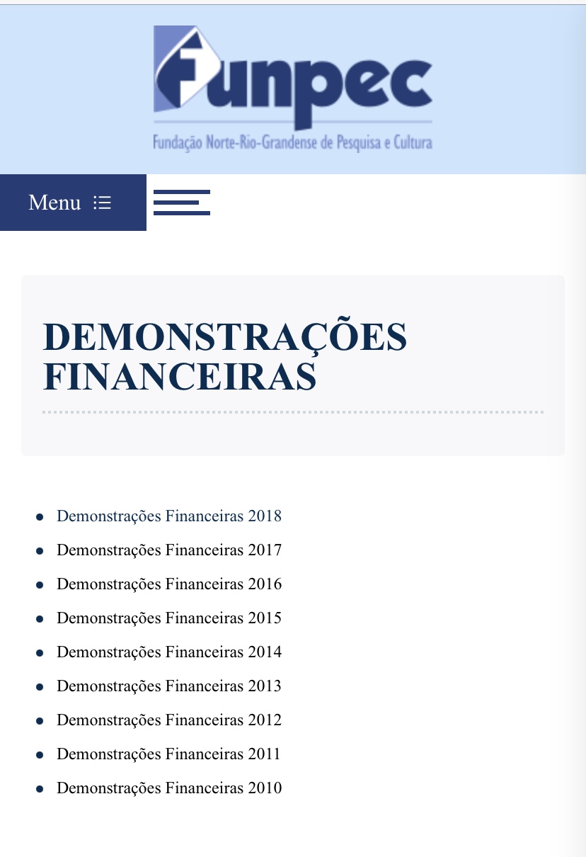 FUNPEC sem demonstrativos financeiros