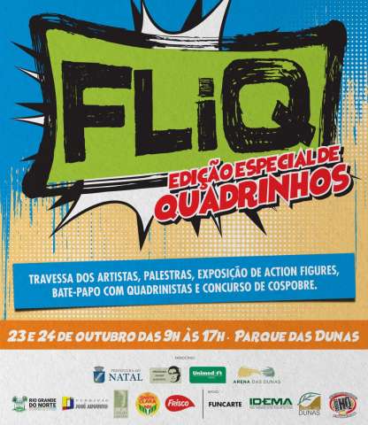 Feira de Livros e Quadrinhos de Natal (FliQ) promove edição especial de quadrinhos no Parque das Dunas