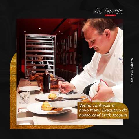 Chef Erick Jacquin lança novo menu executivo do restaurante La Brasserie de La Mer
