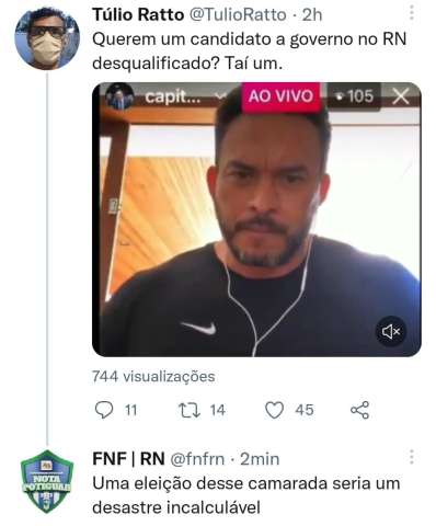 Federação de Futebol do RN tuita sobre Styvenson e depois apaga: 