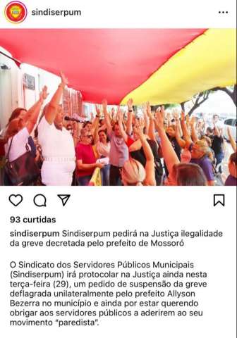 Eu amo Mossoró: Sindicato entra com ação para suspender a greve