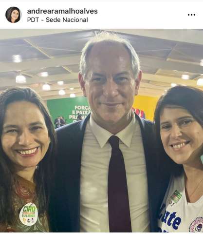 Costura e nó: Esposa de Carlos Eduardo no Instagram com Ciro Gomes
