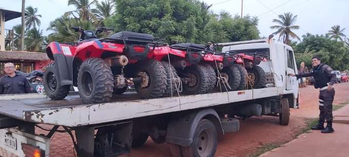 Operação da PM autua motoristas por embriaguez e apreende quadriciclos em São Miguel do Gostoso