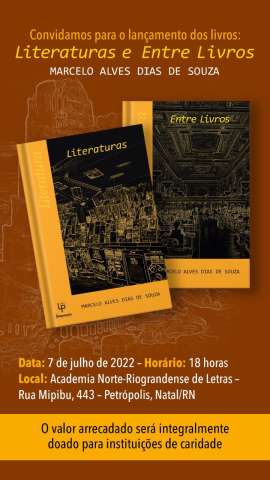 Procurador Marcelo Alves lança “Literaturas” e “Entre livros” na quinta-feira (7)
