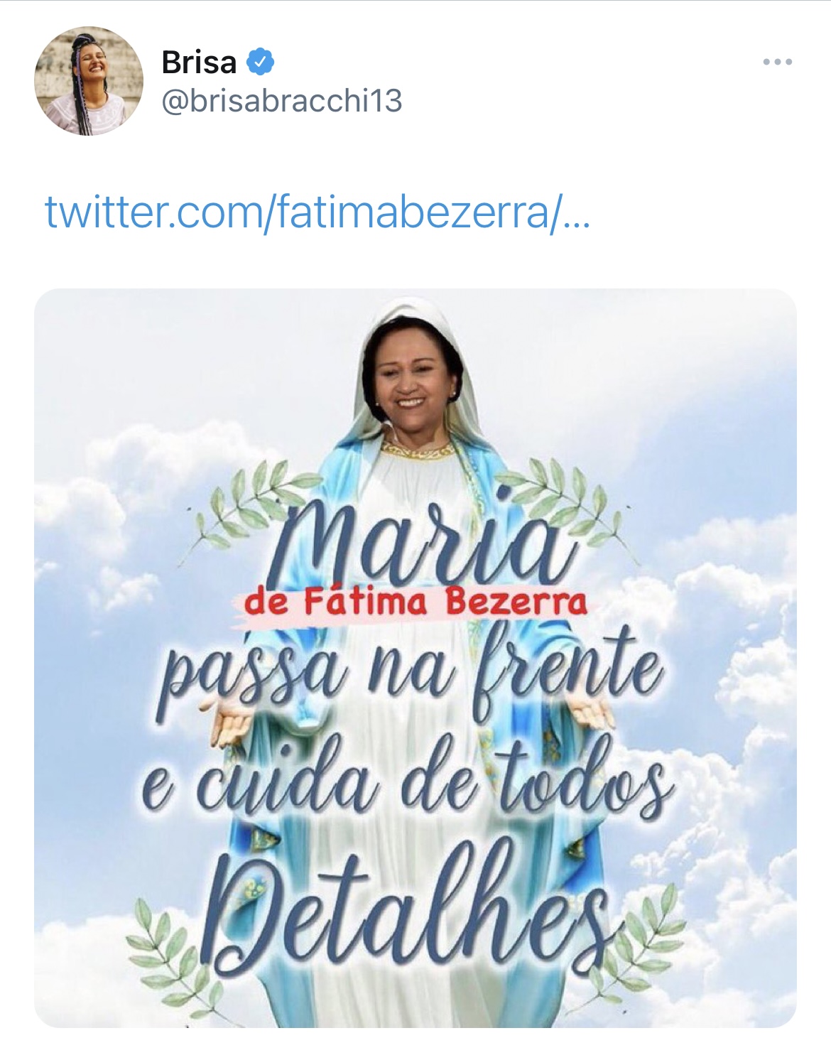 Brisa apaga postagem com Santa Fátima