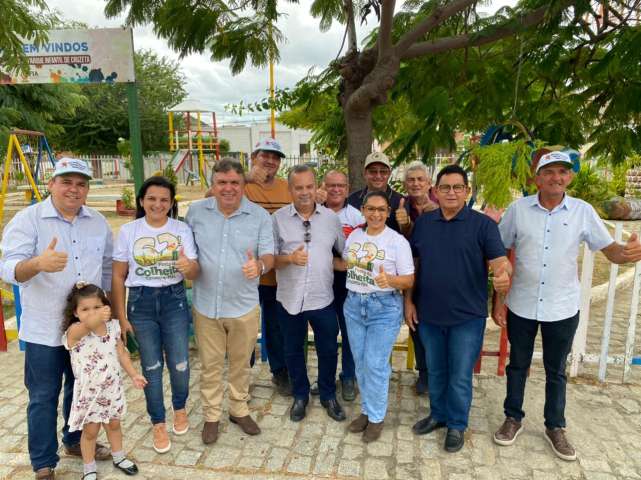 Em Cruzeta, Rogério Marinho vai à Festa da Colheita e recebe apoio de prefeito do PSB