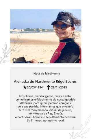 Morre irmã do fotógrafo Giovanni Sérgio