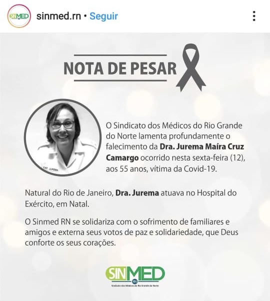 Morre médica do exército em Natal