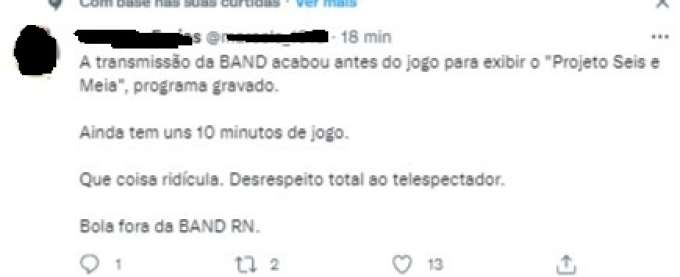 Na prioridade da Band, show gravado vale mais que jogo ao vivo do ABC
