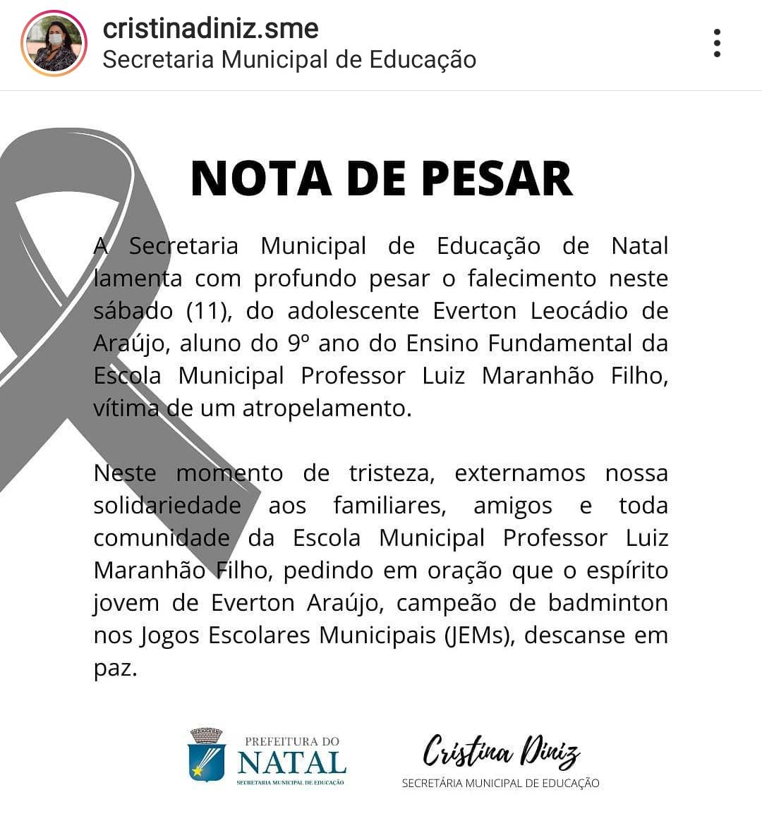 Campeão de badminton morre atropelado em Natal