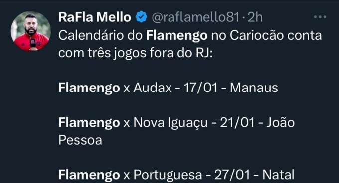 Flamengo vai jogar na Arena das Dunas em janeiro