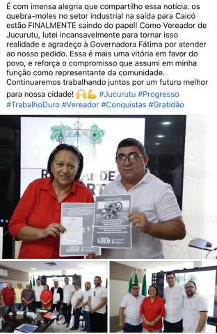 O grande projeto de Fátima para Jucurutu