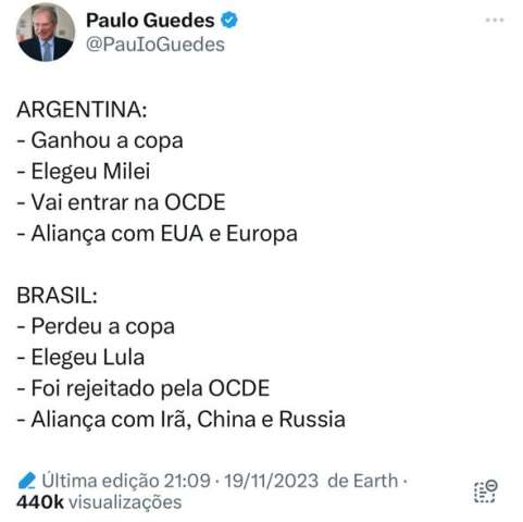 Paulo Guedes mostra os caminhos de Brasil e Argentina em um ano