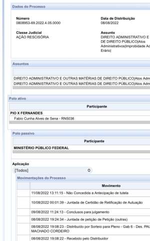Loucura: Site do TRF5 diz que liminar de Dr Pio foi negada, assessoria de Garibaldi diz  que Dr Pio obteve a liminar