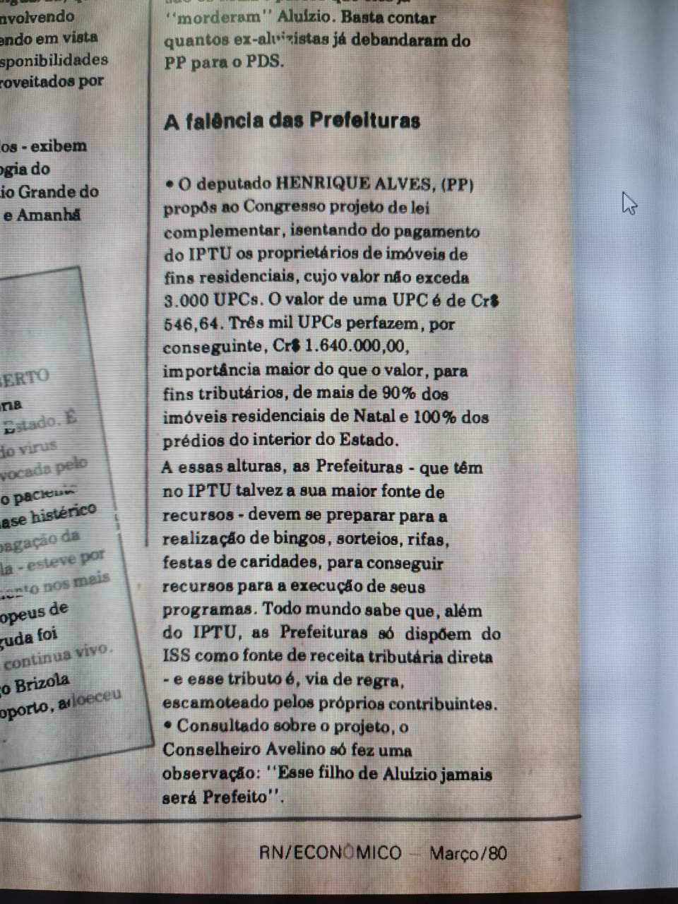 Maldição do RN Econômico
