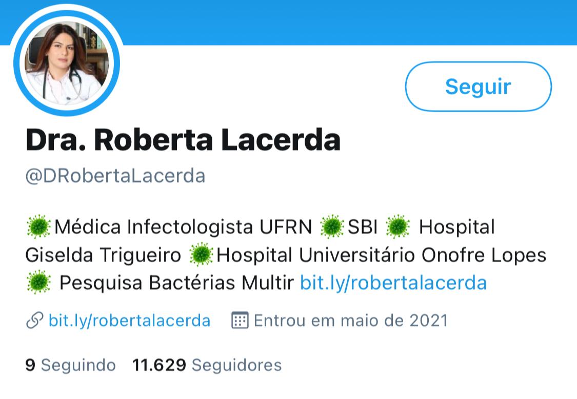 Roberta Lacerda no Twitter