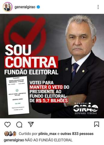 Girão quer dinheiro para campanha