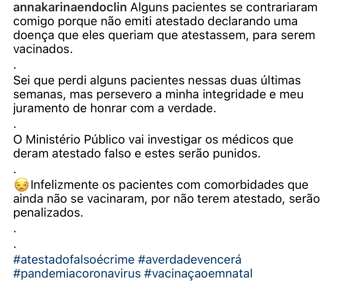 Natal: Médica relata pedidos de atestados falsos