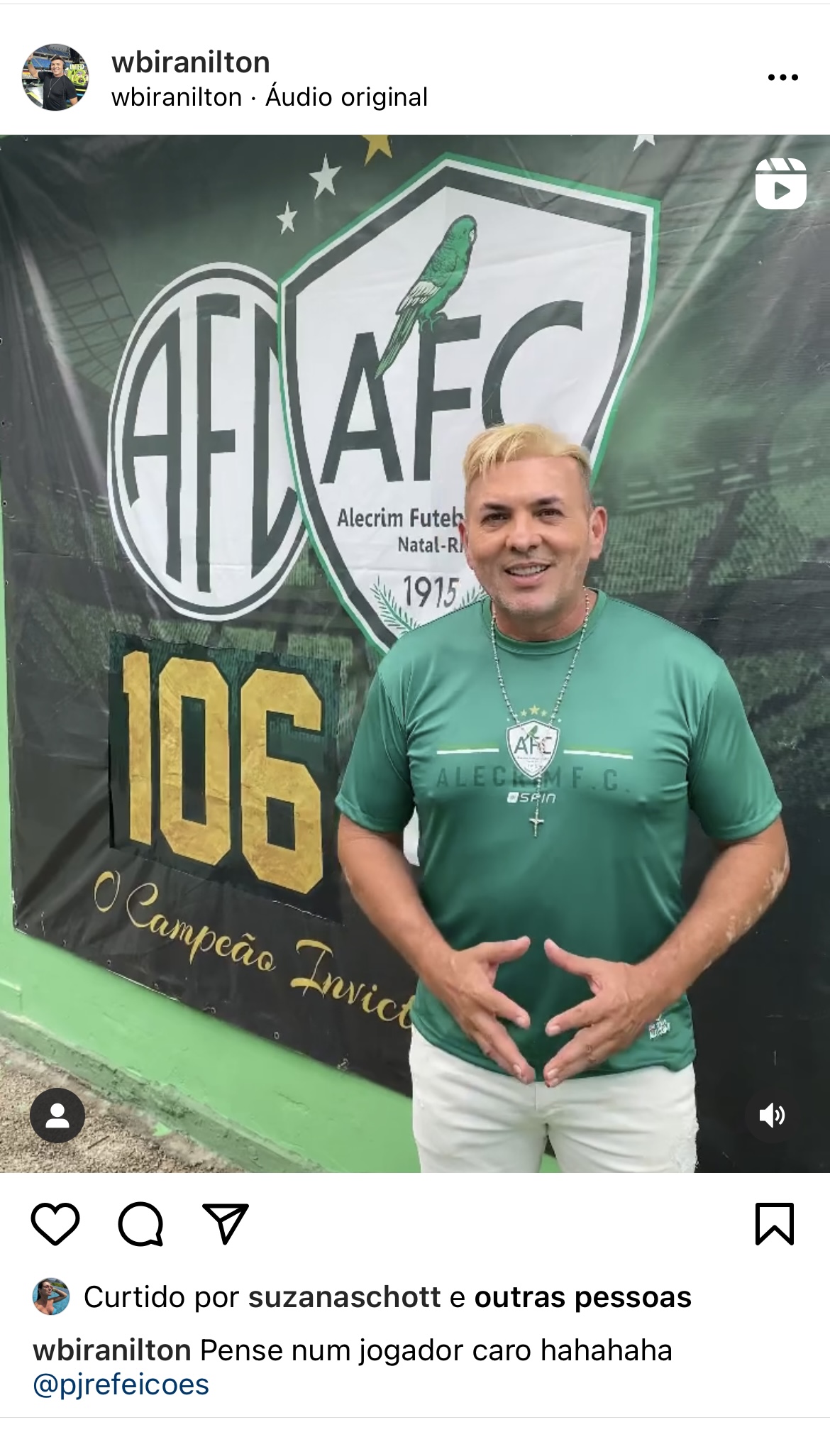 “Senador” WBiranilton vai investir no Alecrim