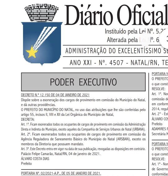 Prefeito Álvaro Dias decide exonerar cargos comissionados do município