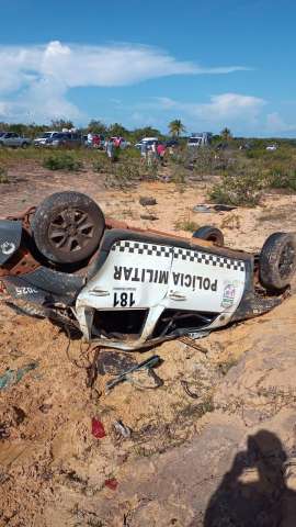 Policial Militar morre após viatura capotar no litoral Norte