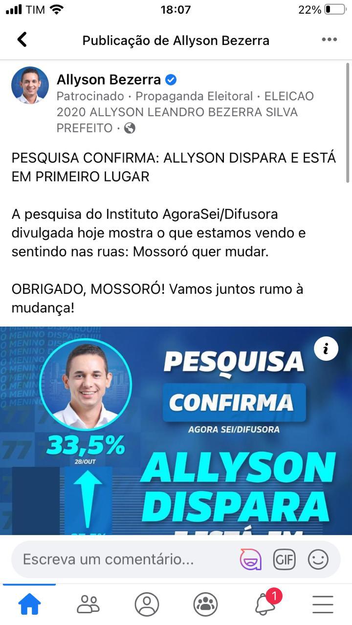 Allyson Bezerra é condenado por divulgação de fake news em suas redes sociais