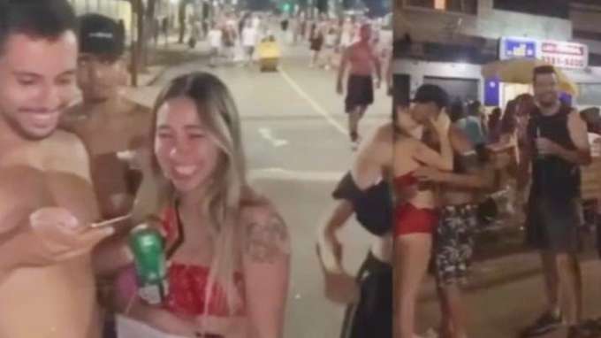 Fez fila! Ela cobrou R$ 5 por beijo e perdeu a conta de quanto ganhou