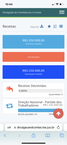PT manda R$ 5.250.000 para campanha de Fátima Bezerra