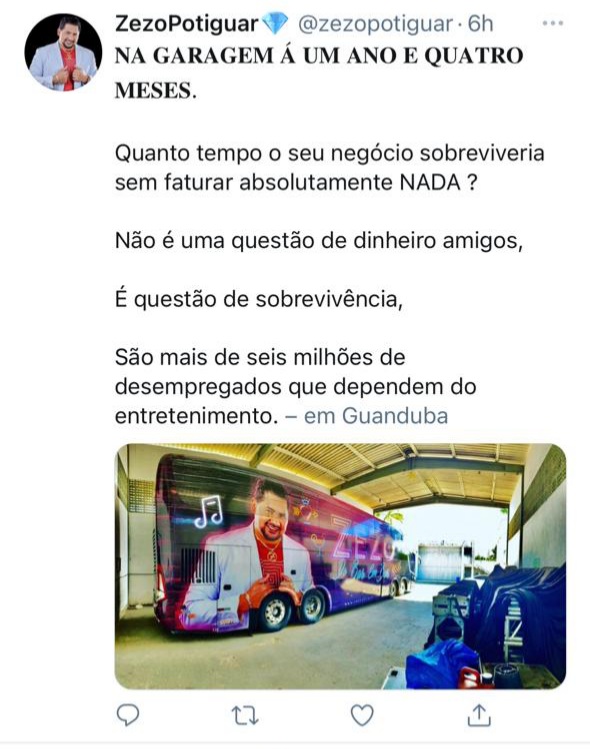 Zezo mostra ônibus parado há 1 ano e 4 meses: 