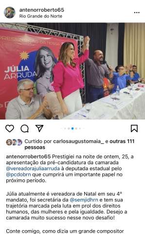Júlia Arruda para deputada estadual